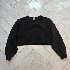 Varley Black Albata Cropped Sweatshirt Small